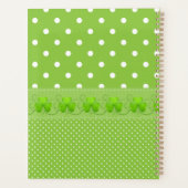 緑、ドット、シャムロック プランナー手帳 (裏面)