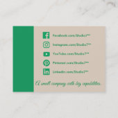 緑 – ナチュラルシリーズ 名刺 (裏面)