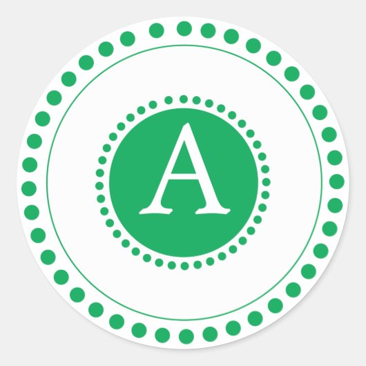 緑 – パーソナル化された封筒用シール ラウンドシール (正面)