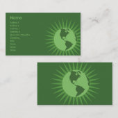 緑-ビジネス 名刺 (正面/裏面)