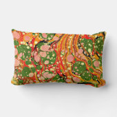 緑、ピンクの、オレンジ大理石の渦巻のLumbarの枕 ランバークッション (裏面)