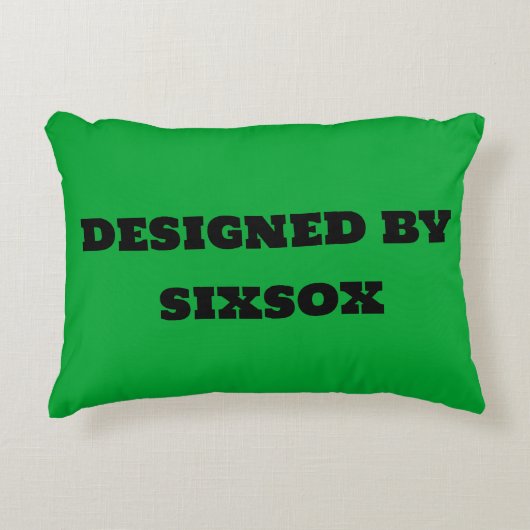 緑(ピンク色の光沢を持つストライプ) アクセントクッション (正面)