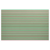 緑、ピンク、および濃い赤の線 ファブリック (ヤード)