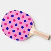 緑 ピンク 青 水玉模様 卓球ラケット (横)