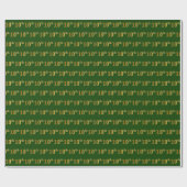 緑、フェイク金ゴールド10番目（10番目）のイベント ラッピングペーパー (フラット)