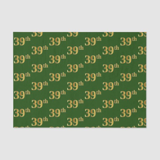 緑、フェイク金ゴールド39位(39位)イベント 薄葉紙 (正面)