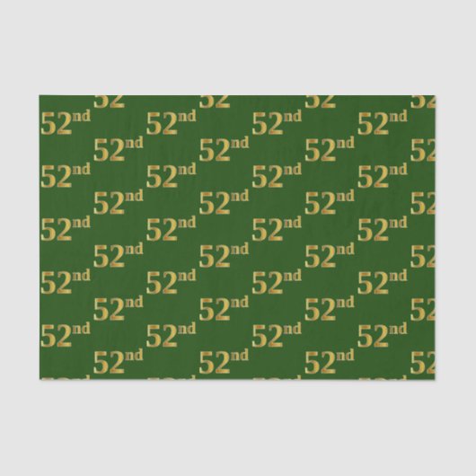 緑、フェイク金ゴールド52番目(52秒)のイベント 薄葉紙 (正面)