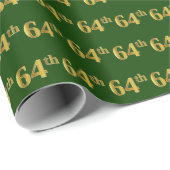 緑、フェイク金ゴールド64位（64位）イベント ラッピングペーパー (ロールコーナー)