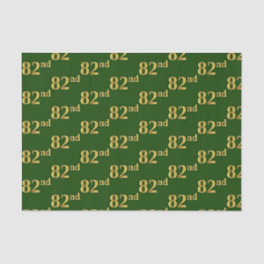 緑、フェイク金ゴールド82番目（82番目）のイベント 薄葉紙 (正面)