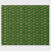 緑、フェイク金ゴールド83番目（83番目）のイベント ラッピングペーパー (フラット)