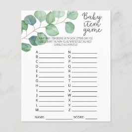 緑 – ベビーアイテムのゲーム。赤ちゃんシャワーゲーム