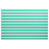 緑、ベージュ、青の線のパターン ファブリック (ファットクウォーター)
