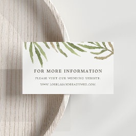 緑 |ボタニカル結婚のWebサイトカード エンクロージャーカード