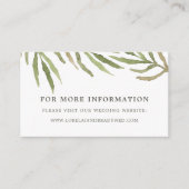 緑 |ボタニカル結婚のWebサイトカード エンクロージャーカード (正面)