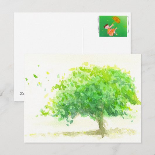 緑 ポストカード (正面/裏面)