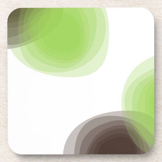 緑、モダンシンプル、花抽象芸術 コースター (正面)