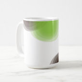 緑、モダンシンプル、花抽象芸術 コーヒーマグカップ (正面左)
