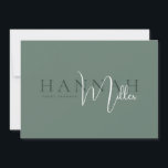 緑 | モダン エレガント ミニマル QRコード ダウンロード 招待状<br><div class="desc">目を引くモダンなデザインは、シンプルな無地の緑色の背景に、あなたの名前または会社名が署名スクリプトの文字で表示されます。背景色はカスタマイズ可能です。裏面にあなたの完全な連絡先情報とQRコードを追加してください。あらゆる種類のビジネスに適したミニマルなデザインです。この完全に編集可能な両面名刺テンプレートは、あなたのブランドを高め、引き立てること間違いなしです。単に色、テキスト、ロゴを変更して、あなたに合ったものにしてください。</div>