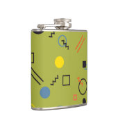 緑、モダン、カッコいい、トレンディー、都市、メンフィスのパターン フラスク (右)