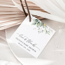 緑、ユーカリ葉、ボホ、ベイビーシャワー