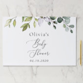 緑、ユーカリ葉、ボホ、ベイビーシャワー ペーパーパッド (インサイチュ)