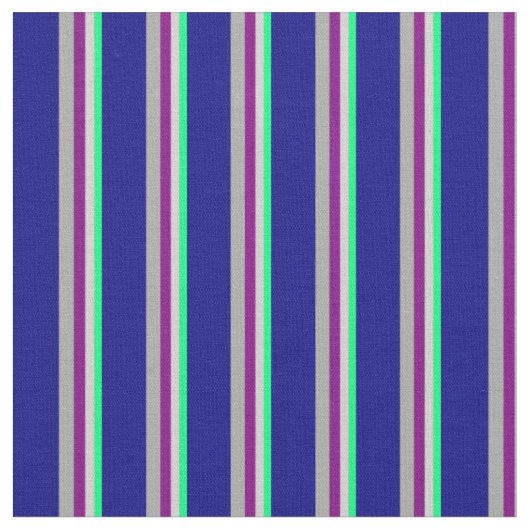 緑、ライトグレー、紫、ダークグレー、および青 ファブリック (クローズアップ)