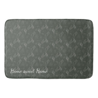 緑、レトロ、花柄パーソナライズされた バスマット
