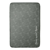 緑、レトロ、花柄パーソナライズされた バスマット (正面縦)