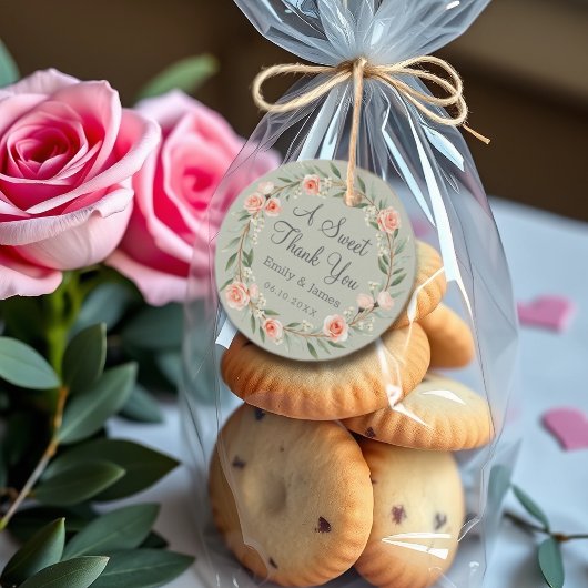 緑、ロマンチックなバラリース フェイバータグ