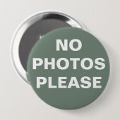 緑「写真なし」のピンオンボタン 缶バッジ (正面&裏面)