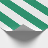 緑|及び白|カスタマイズ可能な|を縞で飾ります ラッピングペーパー (角)