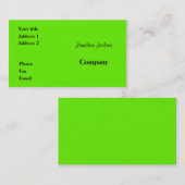 緑 名刺 (正面/裏面)