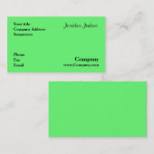 緑 名刺 (正面/裏面)