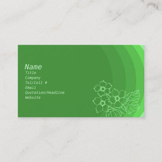 緑 名刺 (正面)