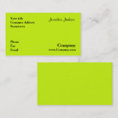 緑 名刺 (正面/裏面)