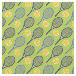 💚🤩緑(小さいタイル)のテニスラケット ファブリック