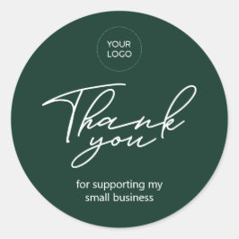 緑 | 小企業感謝パッケージステッカー ラウンドシール