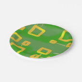 緑(幾何学的) ペーパープレート (アングル)