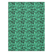 緑、抽象芸術、レトロ テーブルクロス (正面)