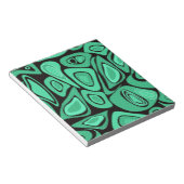 緑、抽象芸術、レトロ ノートパッド (アングル)