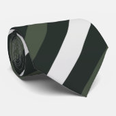 緑、木炭、灰色がかった白の対角線 ネクタイ (ロール)