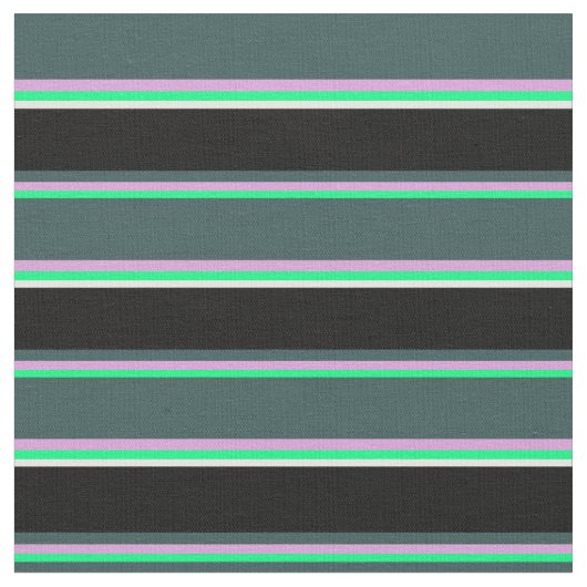 緑、梅、濃い石板グレー、黒、白 ファブリック (クローズアップ)