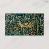 緑、森の動物は緑のフローラ 名刺 (裏面)