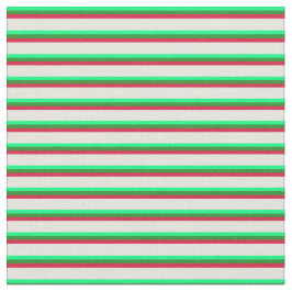 緑、森の緑、深紅、ベージュのパターン ファブリック