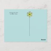 緑、森林動物がクリスマスをフローラ ポストカード (裏面)