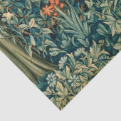 緑、森林動物がクリスマスをフローラ 薄葉紙 (詳細)