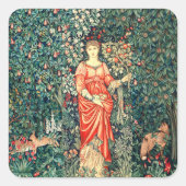 緑、森林動物で果実を保持するポモナ スクエアシール (正面)