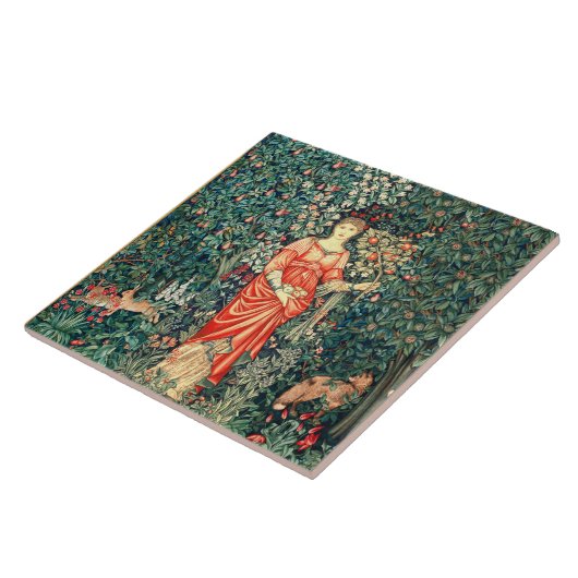 緑、森林動物で果実を保持するポモナ タイル (側面)