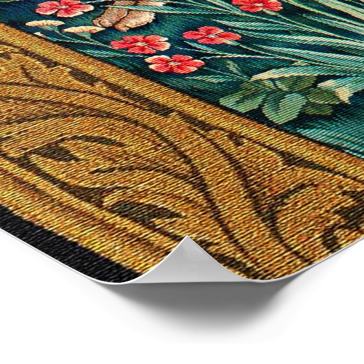 緑、森林動物で果実を保持するポモナ ポスター (角)