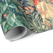 緑、森林動物で果実を保持するポモナ ラッピングペーパー (ロールコーナー)